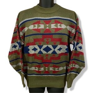 Vintage 90s Aztec Knit Sweater